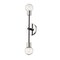 Z-Lite Neutra 2 Light Wall Sconce, Matte Black + Polished Nickel & Clear 621-2S-MB-PN - alternate 1